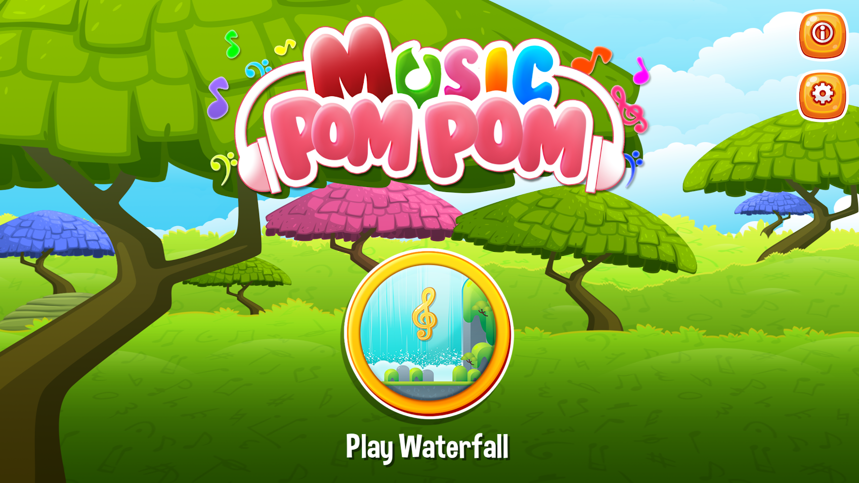 Original Music Pom Pom title-screen artwork.